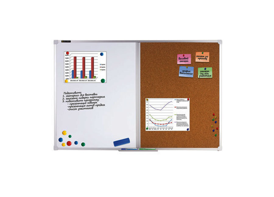 Комбинированная доска Brauberg 60x90 см (236864)