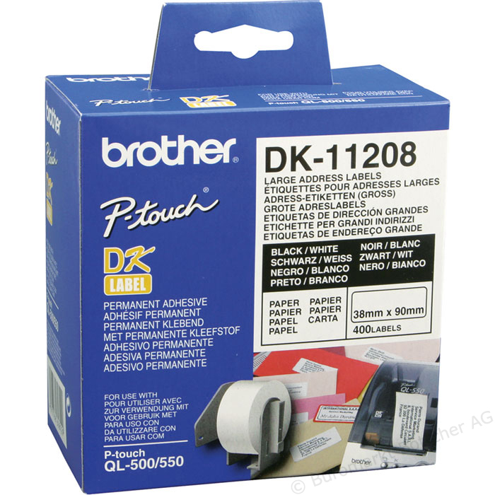 Наклейки адресные Brother DK11208